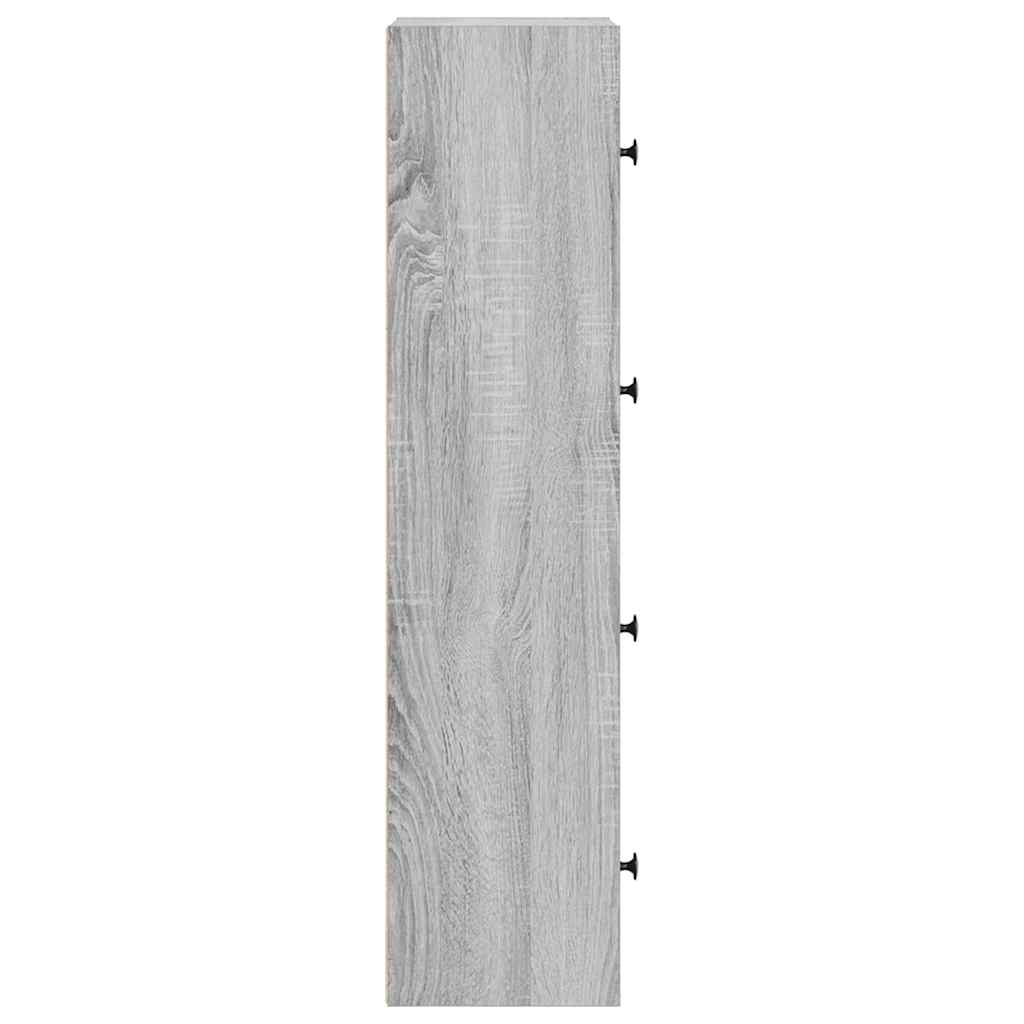 vidaXL Bookcase Grey Sonoma 40x24x102 cm Engineered Wood