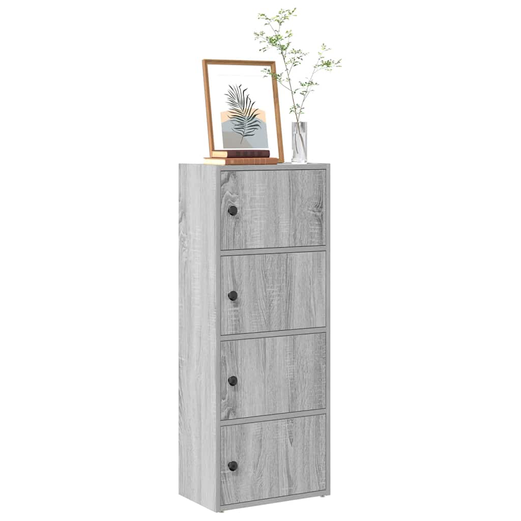 vidaXL Bookcase Grey Sonoma 40x24x102 cm Engineered Wood