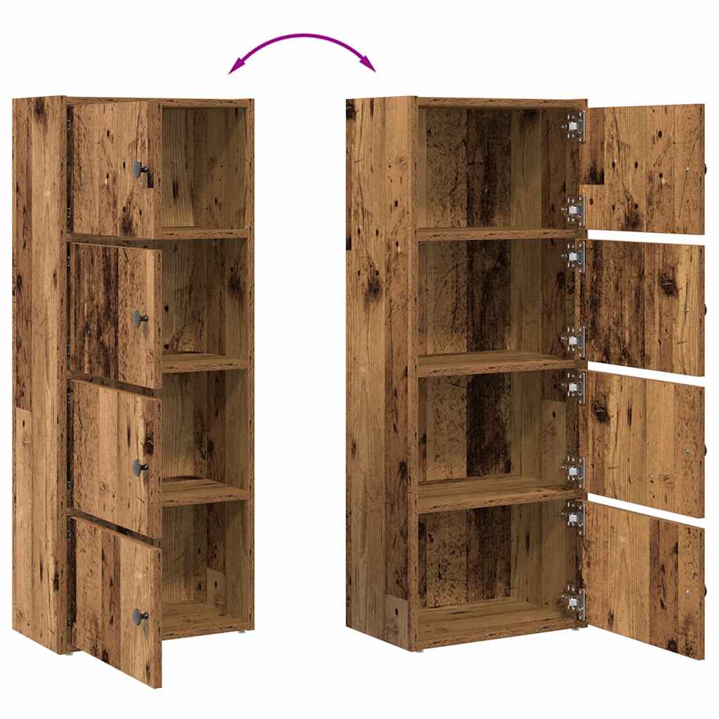 vidaXL Bookcase Old Wood 40x24x102 cm Engineered Wood