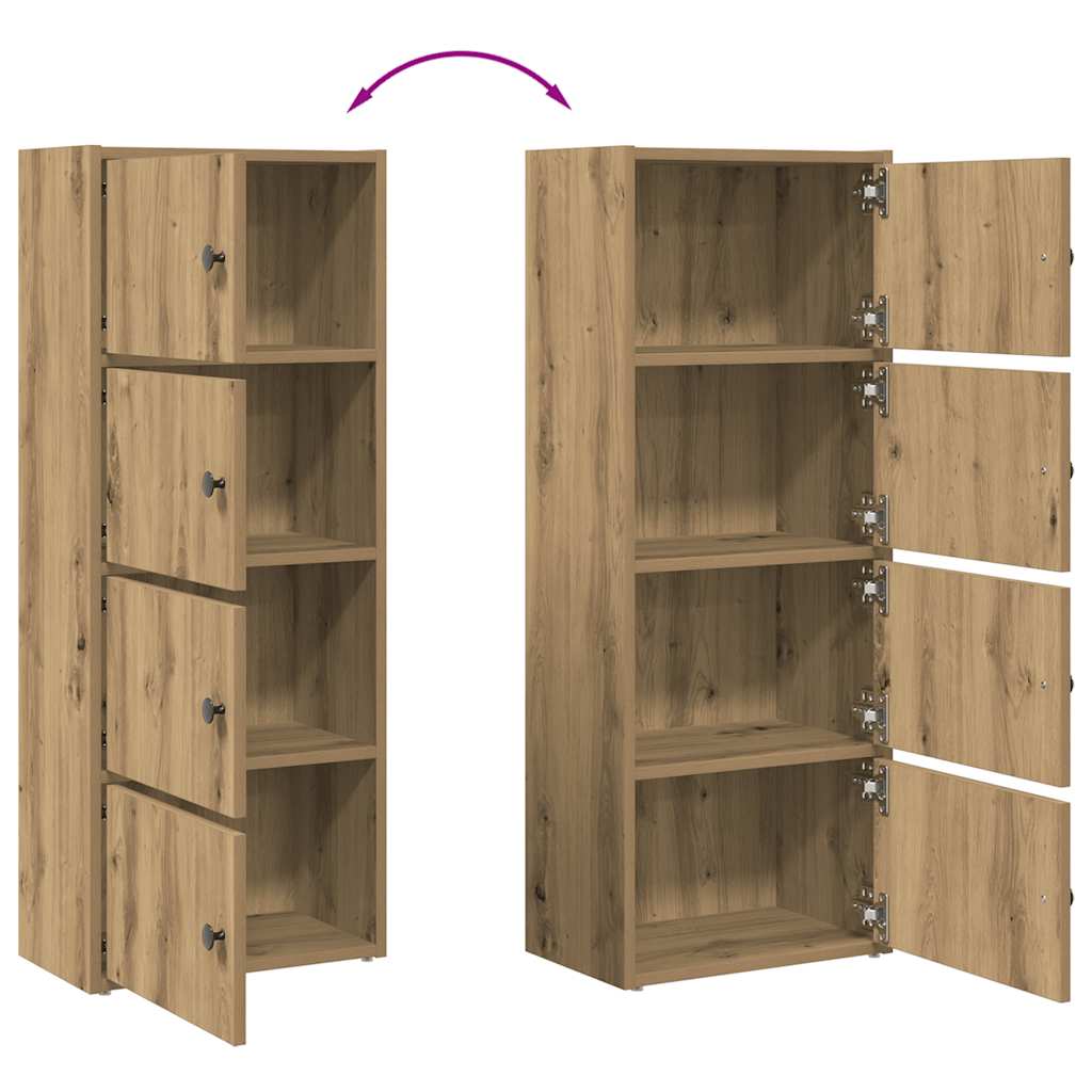 vidaXL Bookcase Artisan Oak 40x24x102 cm Engineered Wood