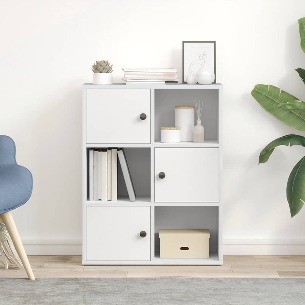 vidaXL Bookcase White 60x24x76,5 cm Engineered Wood