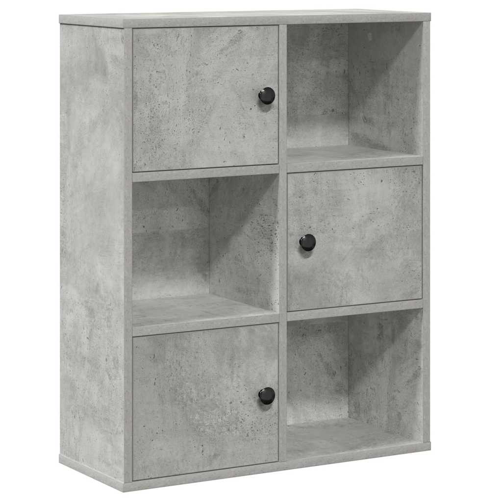 vidaXL Bookcase Concrete Grey 60x24x76,5 cm Engineered Wood