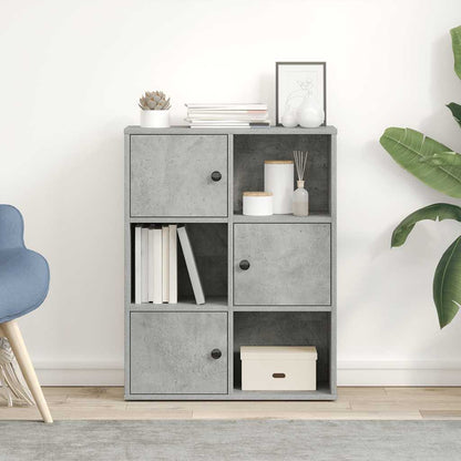 vidaXL Bookcase Concrete Grey 60x24x76,5 cm Engineered Wood