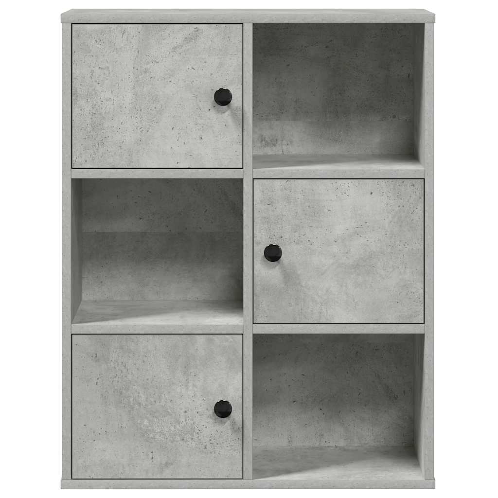 vidaXL Bookcase Concrete Grey 60x24x76,5 cm Engineered Wood