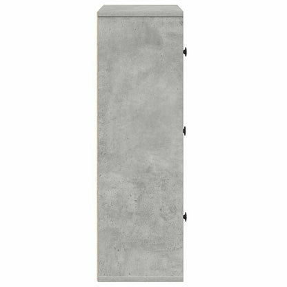 vidaXL Bookcase Concrete Grey 60x24x76.5 cm Engineered Wood