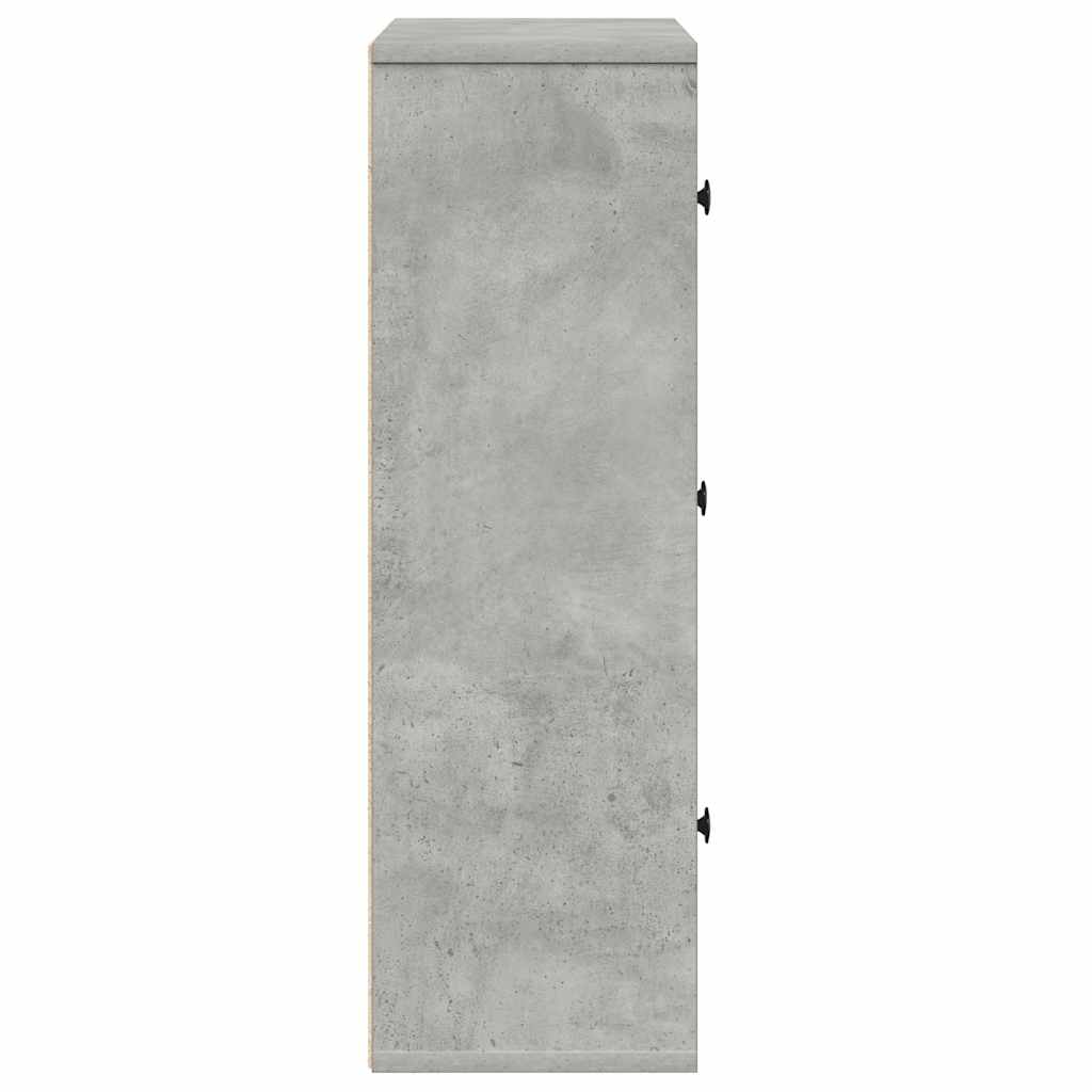 vidaXL Bookcase Concrete Grey 60x24x76,5 cm Engineered Wood