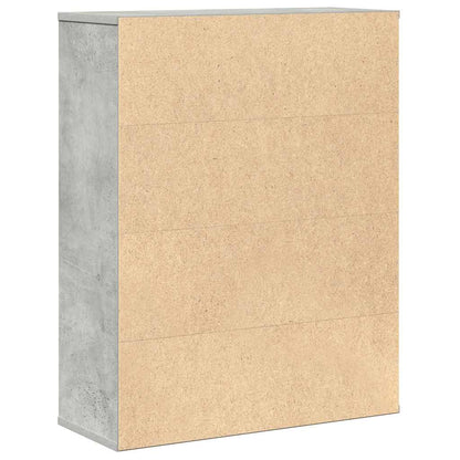 vidaXL Bookcase Concrete Grey 60x24x76,5 cm Engineered Wood