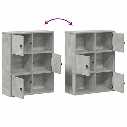 vidaXL Bookcase Concrete Grey 60x24x76.5 cm Engineered Wood