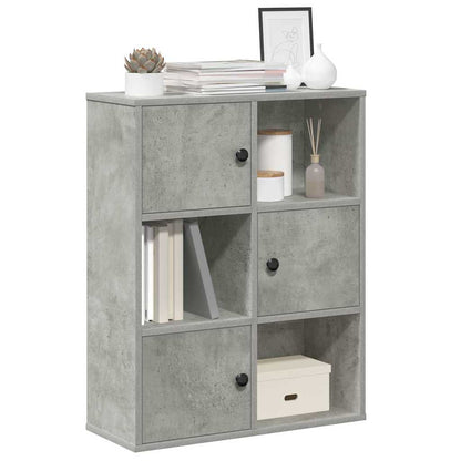 vidaXL Bookcase Concrete Grey 60x24x76,5 cm Engineered Wood
