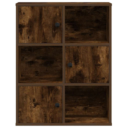 vidaXL Bookcase Smoked Oak 60x24x76,5 cm Engineered Wood