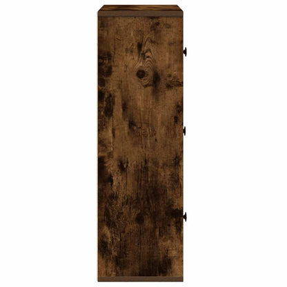 vidaXL Bookcase Smoked Oak 60x24x76,5 cm Engineered Wood