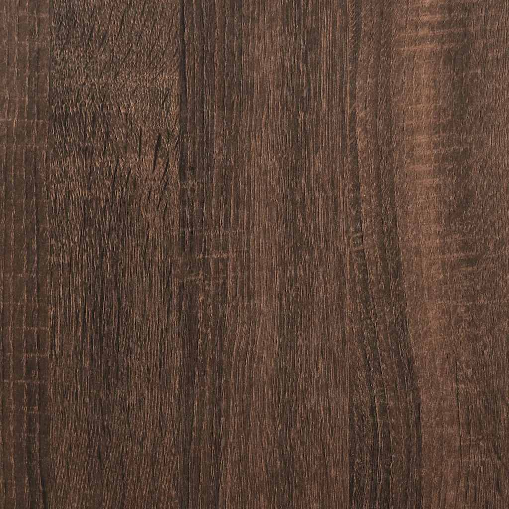 vidaXL Bookcase Brown Oak 60x24x76.5 cm Engineered Wood