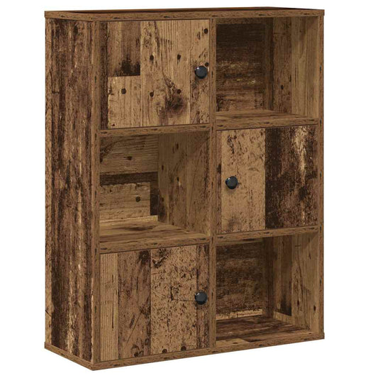 vidaXL Bookcase Old Wood 60x24x76.5 cm Engineered Wood
