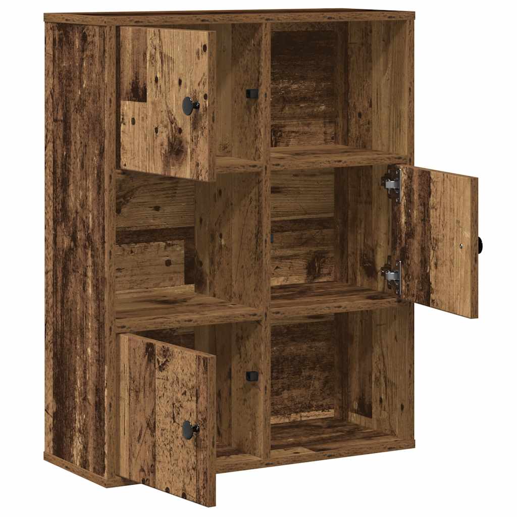 vidaXL Bookcase Old Wood 60x24x76,5 cm Engineered Wood