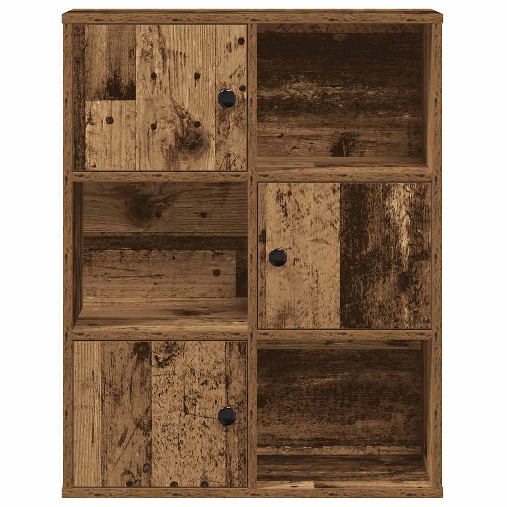 vidaXL Bookcase Old Wood 60x24x76.5 cm Engineered Wood