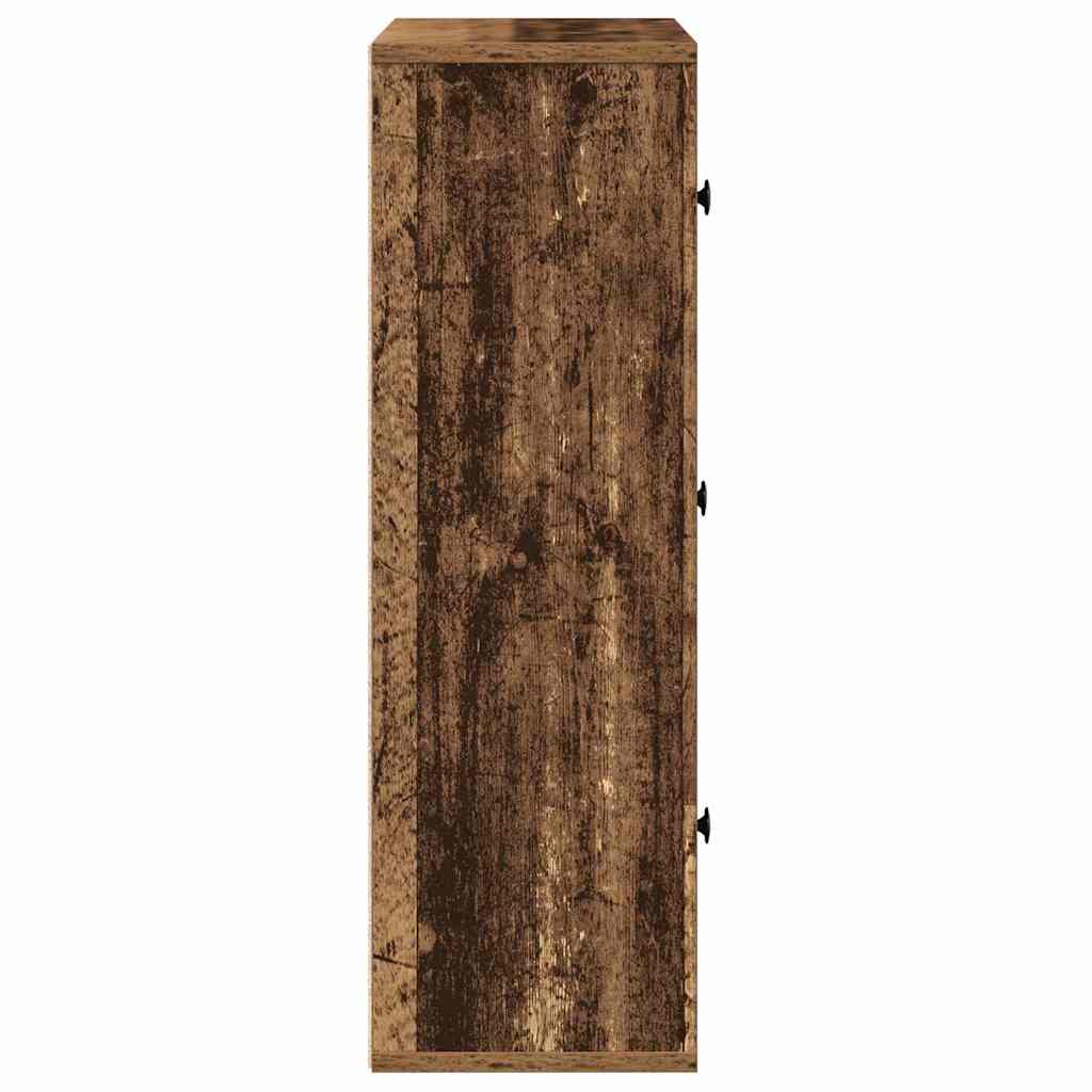 vidaXL Bookcase Old Wood 60x24x76.5 cm Engineered Wood