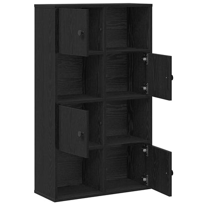 vidaXL Bookcase Black Oak 60x24x101,5 cm Engineered Wood
