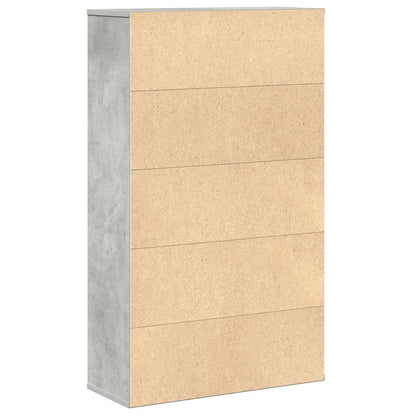 vidaXL Bookcase Concrete Grey 60x24x101,5 cm Engineered Wood