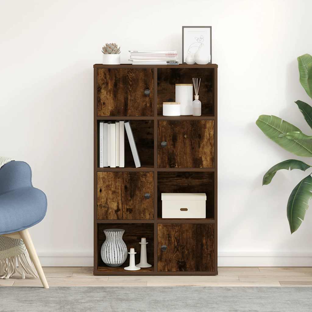 vidaXL Bookcase Smoked Oak 60x24x101,5 cm Engineered Wood