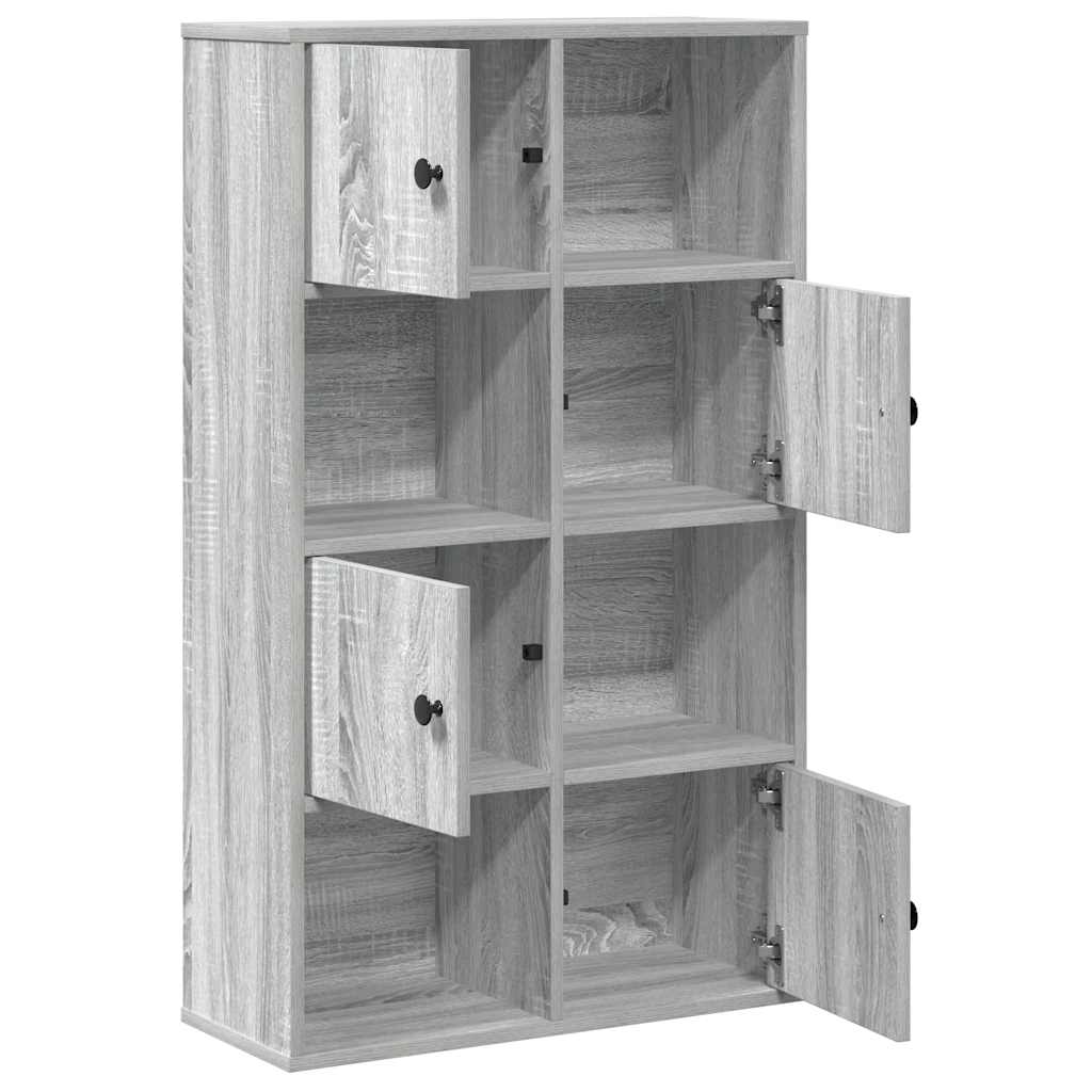 vidaXL Bookcase Grey Sonoma 60x24x101,5 cm Engineered Wood