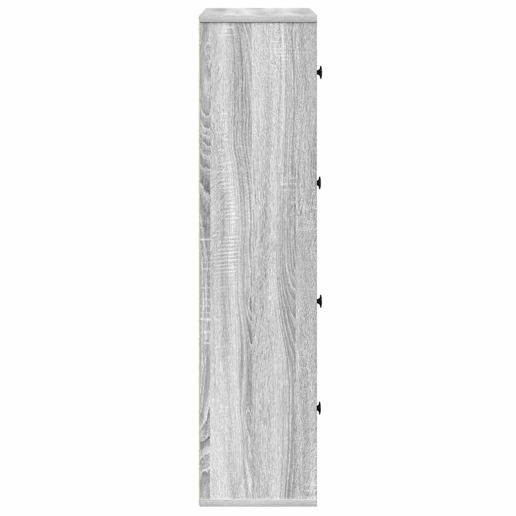 vidaXL Bookcase Grey Sonoma 60x24x101,5 cm Engineered Wood