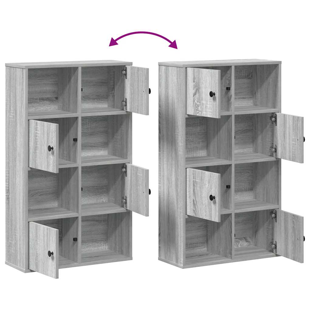 vidaXL Bookcase Grey Sonoma 60x24x101,5 cm Engineered Wood