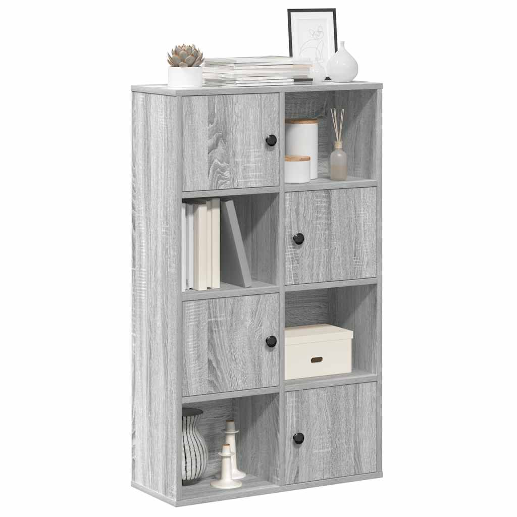 vidaXL Bookcase Grey Sonoma 60x24x101,5 cm Engineered Wood