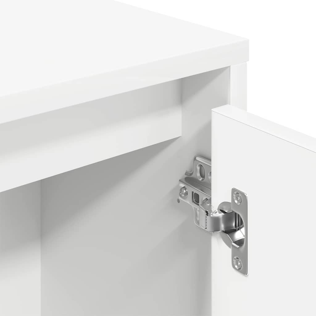 vidaXL Bookcase White 89x24x101.5 cm Engineered Wood
