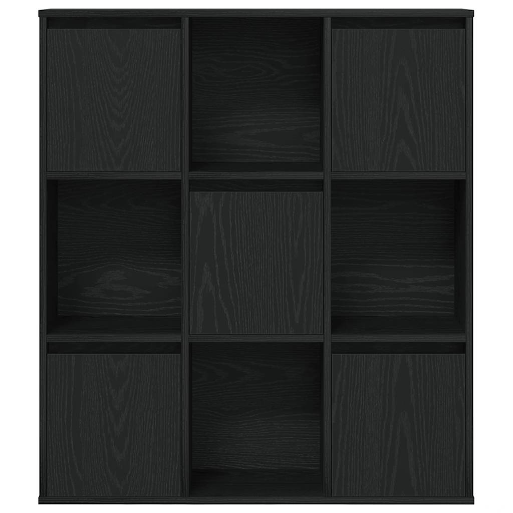 vidaXL Bookcase Black Oak 89x24x101.5 cm Engineered Wood