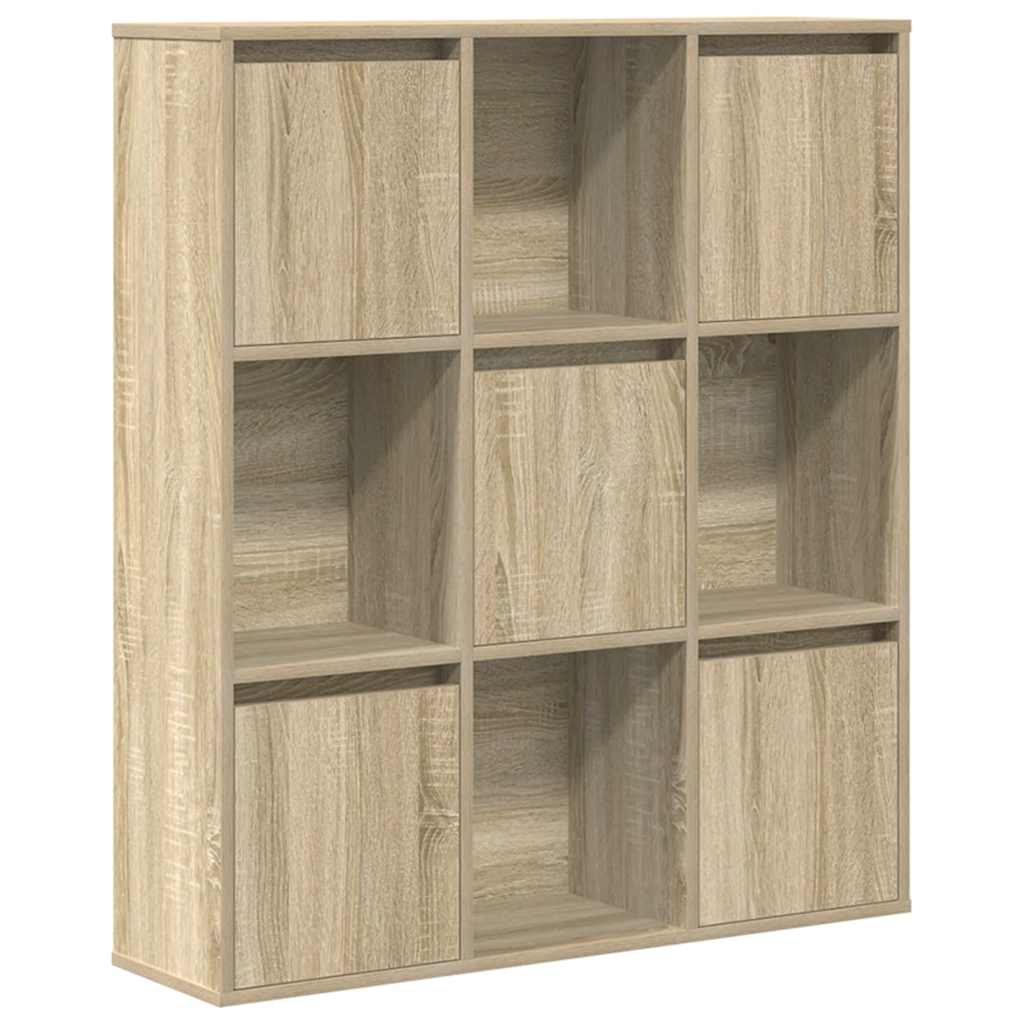 vidaXL Bookcase Sonoma Oak 89x24x101,5 cm Engineered Wood