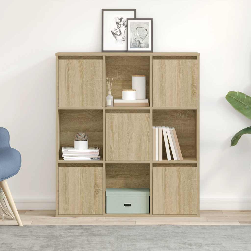 vidaXL Bookcase Sonoma Oak 89x24x101,5 cm Engineered Wood