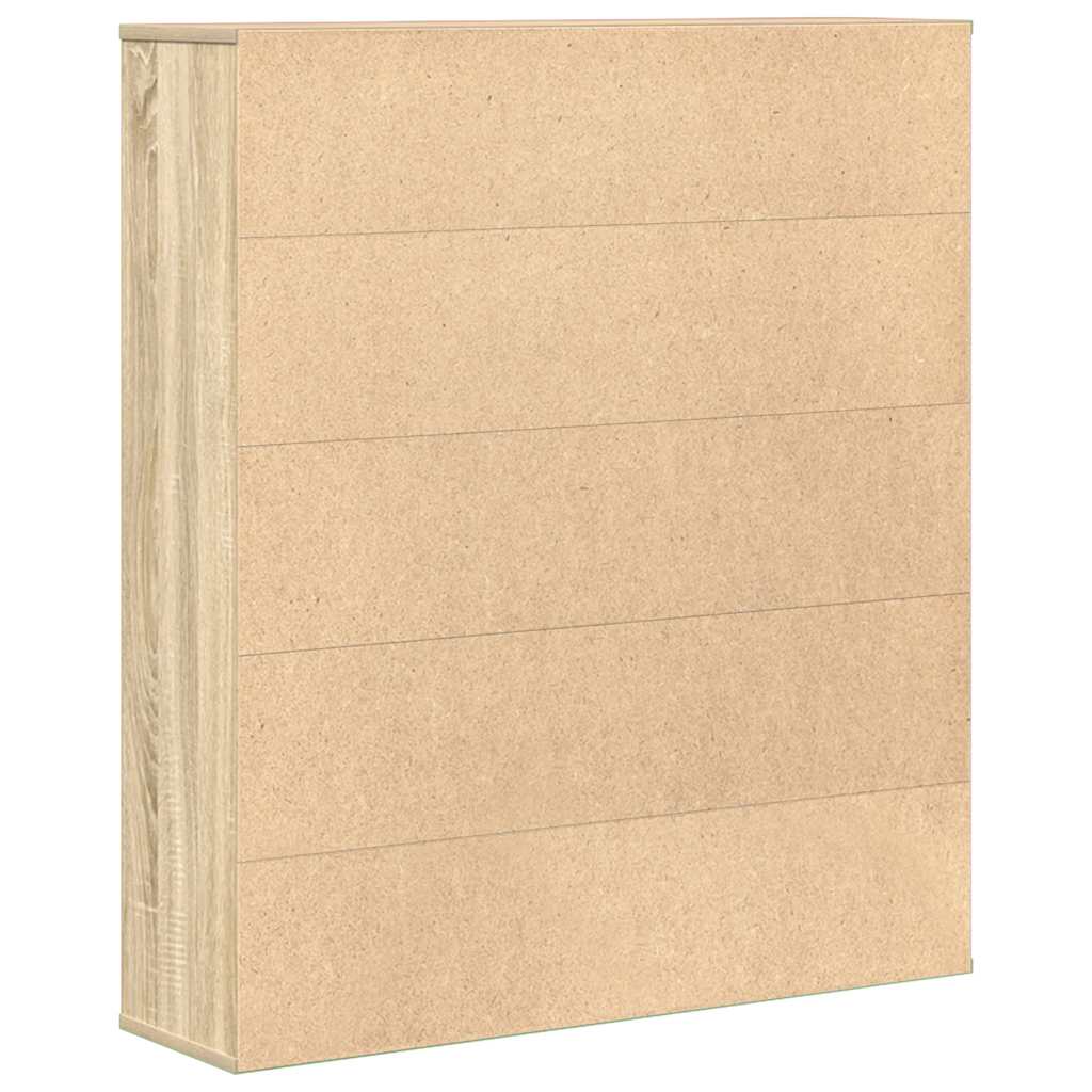 vidaXL Bookcase Sonoma Oak 89x24x101,5 cm Engineered Wood