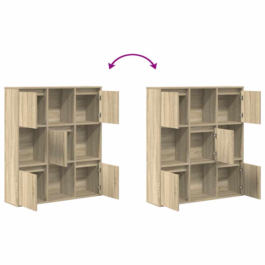vidaXL Bookcase Sonoma Oak 89x24x101,5 cm Engineered Wood