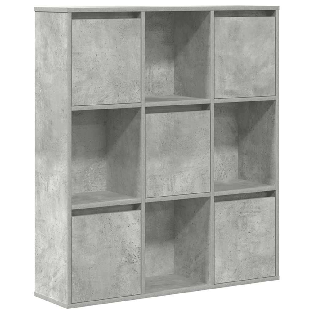 vidaXL Bookcase Concrete Grey 89x24x101,5 cm Engineered Wood