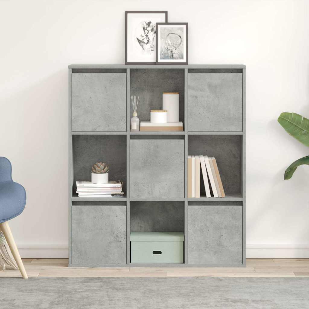 vidaXL Bookcase Concrete Grey 89x24x101,5 cm Engineered Wood
