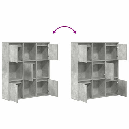 vidaXL Bookcase Concrete Grey 89x24x101,5 cm Engineered Wood