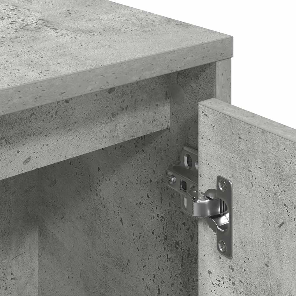 vidaXL Bookcase Concrete Grey 89x24x101,5 cm Engineered Wood