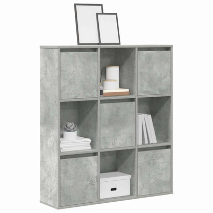 vidaXL Bookcase Concrete Grey 89x24x101,5 cm Engineered Wood