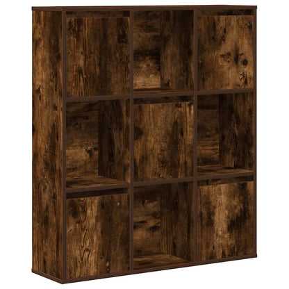 vidaXL Bookcase Smoked Oak 89x24x101,5 cm Engineered Wood