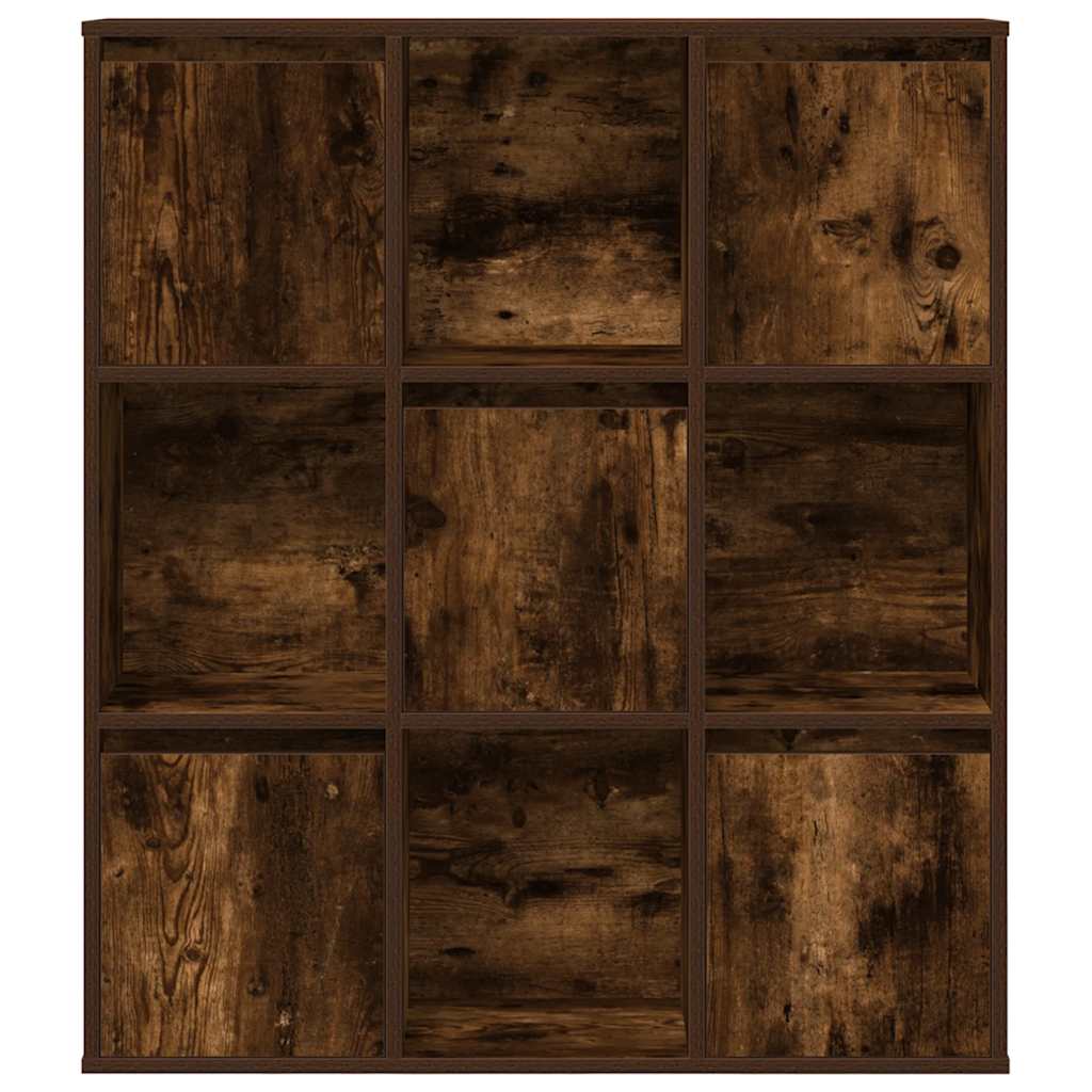 vidaXL Bookcase Smoked Oak 89x24x101.5 cm Engineered Wood
