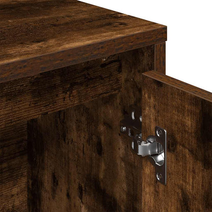 vidaXL Bookcase Smoked Oak 89x24x101.5 cm Engineered Wood