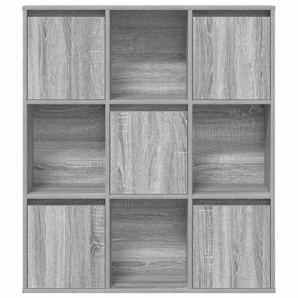 vidaXL Bookcase Grey Sonoma 89x24x101.5 cm Engineered Wood