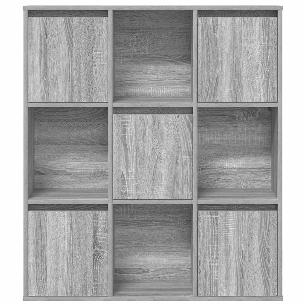 vidaXL Bookcase Grey Sonoma 89x24x101,5 cm Engineered Wood