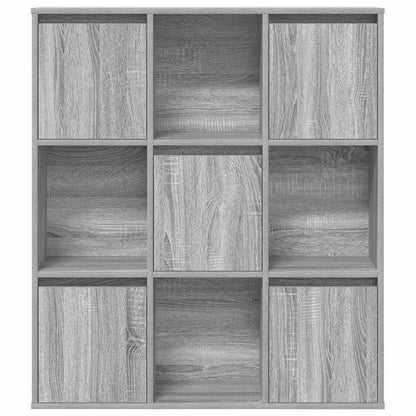 vidaXL Bookcase Grey Sonoma 89x24x101,5 cm Engineered Wood