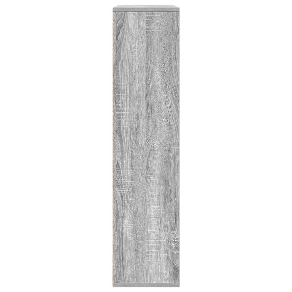 vidaXL Bookcase Grey Sonoma 89x24x101,5 cm Engineered Wood