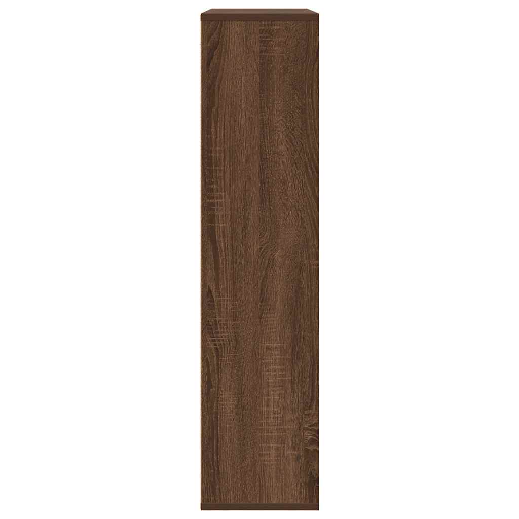 vidaXL Bookcase Brown Oak 89x24x101.5 cm Engineered Wood