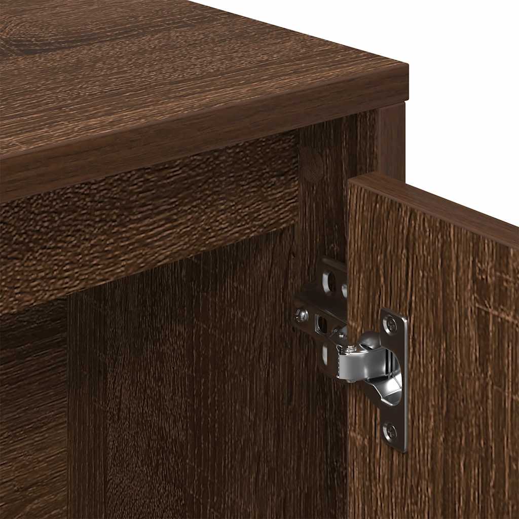vidaXL Bookcase Brown Oak 89x24x101.5 cm Engineered Wood