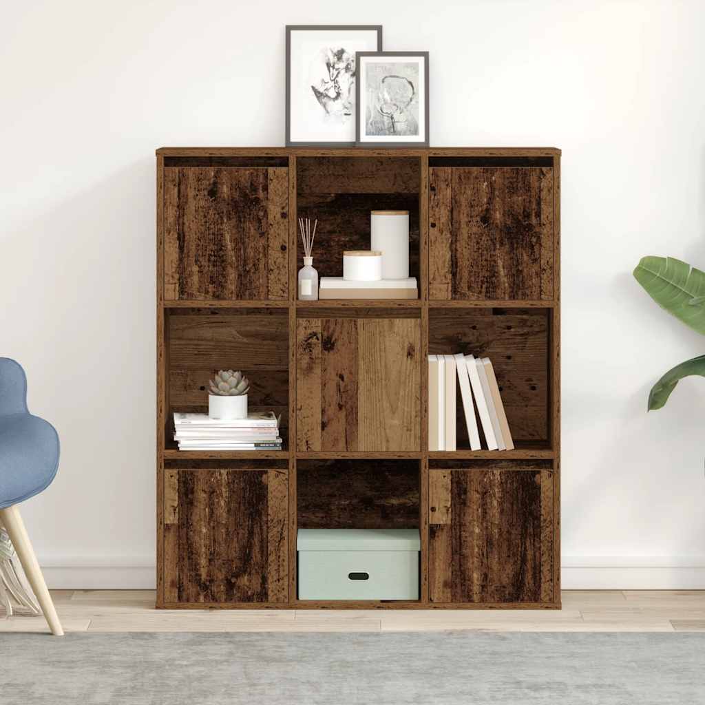 vidaXL Bookcase Old Wood 89x24x101.5 cm Engineered Wood
