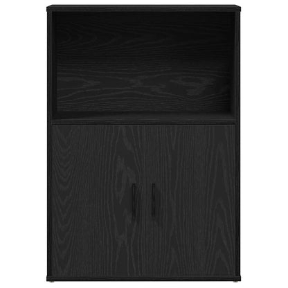 vidaXL Bookcase Black Oak 60x24x85 cm Engineered Wood