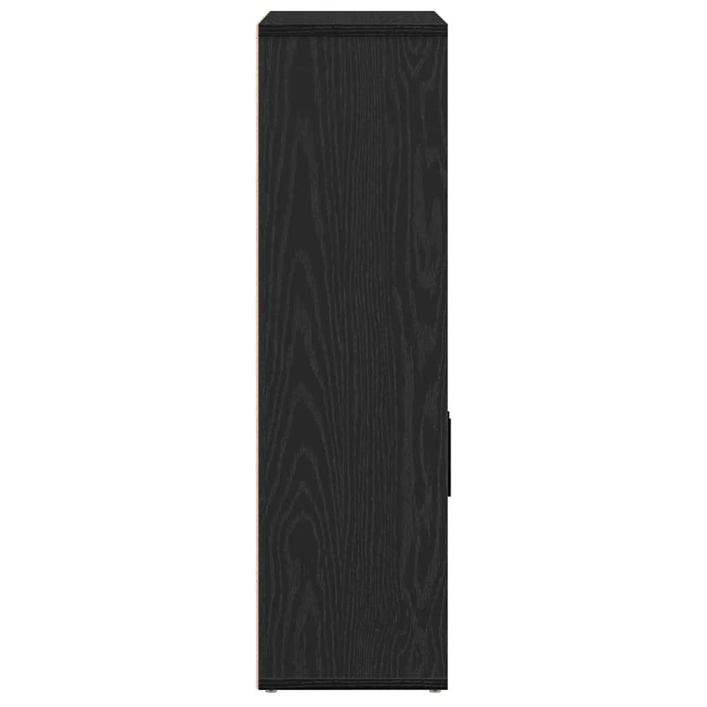 vidaXL Bookcase Black Oak 60x24x85 cm Engineered Wood